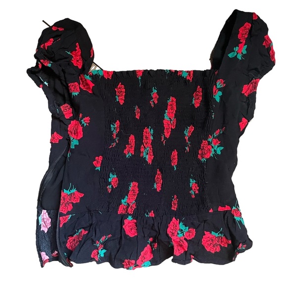 Zara rose top with buttons, size xs - Picture 2 of 3